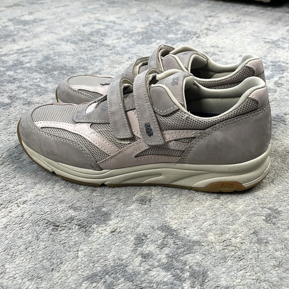 SAS TMV Walking Sneaker Hook and Loop Straps Comfort Taupe Sz 9 - Picture 6 of 12